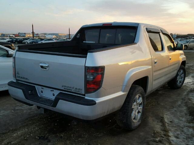 5FPYK1F58EB501918 - 2014 HONDA RIDGELINE SILVER photo 4