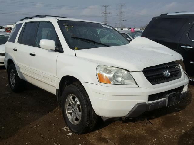 2HKYF18553H585186 - 2003 HONDA PILOT EXL WHITE photo 1