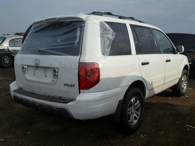 2HKYF18553H585186 - 2003 HONDA PILOT EXL WHITE photo 4