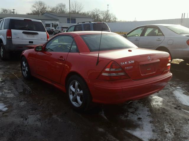 WDBKK65F11F174417 - 2001 MERCEDES-BENZ SLK 320 RED photo 3