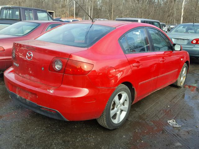 JM1BK12G261466650 - 2006 MAZDA 3 I RED photo 4