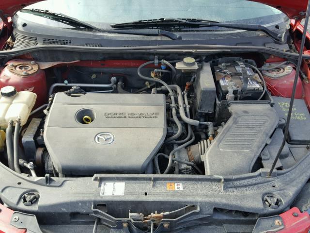 JM1BK12G261466650 - 2006 MAZDA 3 I RED photo 7