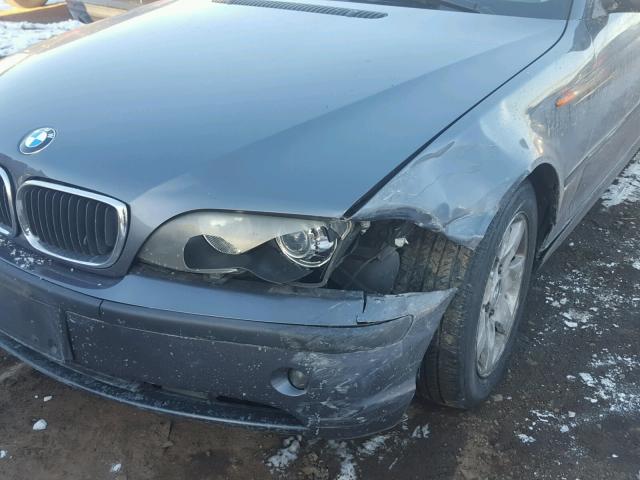 WBAET374X3NJ27561 - 2003 BMW 325 I GRAY photo 9