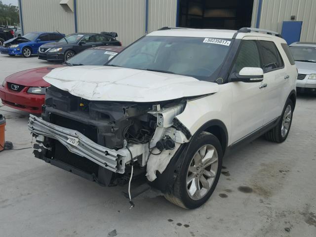 1FM5K7F80FGA51788 - 2015 FORD EXPLORER L WHITE photo 2