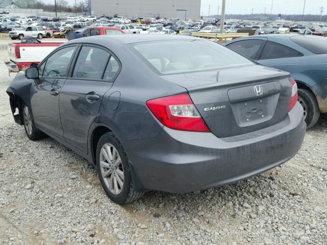 19XFB2F8XCE072137 - 2012 HONDA CIVIC EX GRAY photo 3