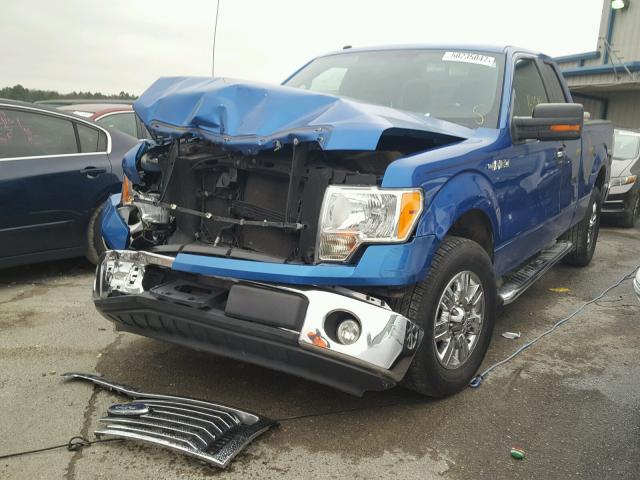 1FTFX1CF4BFD01687 - 2011 FORD F150 SUPER BLUE photo 2