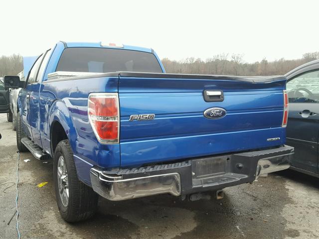 1FTFX1CF4BFD01687 - 2011 FORD F150 SUPER BLUE photo 3