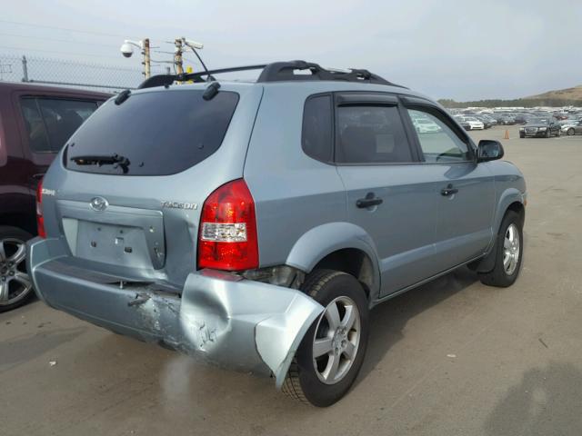 KM8JM12B66U284390 - 2006 HYUNDAI TUCSON GL TEAL photo 4