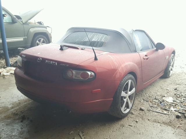 JM1NC25F070135723 - 2007 MAZDA MX-5 MIATA RED photo 4