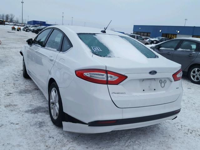 3FA6P0H75DR112568 - 2013 FORD FUSION SE WHITE photo 3