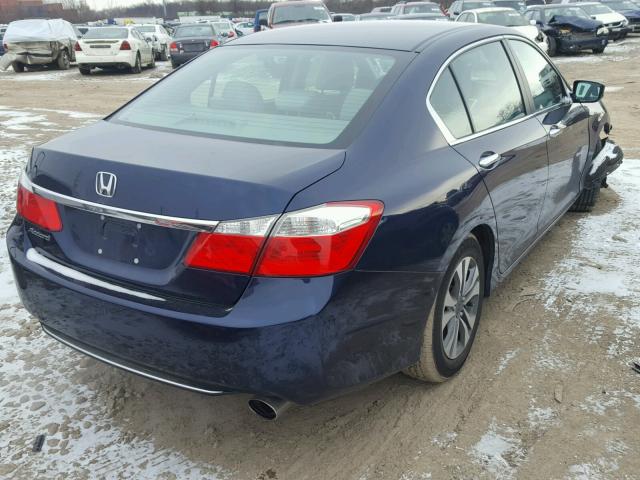 1HGCR2F31EA117394 - 2014 HONDA ACCORD LX BLUE photo 4