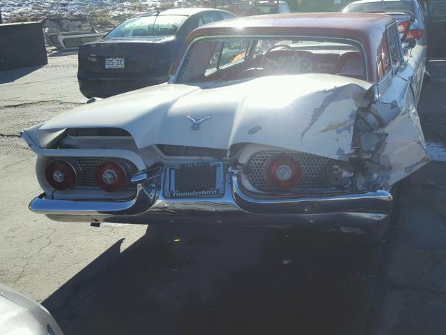 H8YH105790 - 1958 FORD THUNDERBIR WHITE photo 10