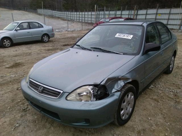 2HGEJ6618YH517562 - 2000 HONDA CIVIC BASE BLUE photo 2