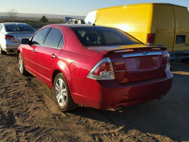 3FAHP08107R265870 - 2007 FORD FUSION SEL RED photo 3