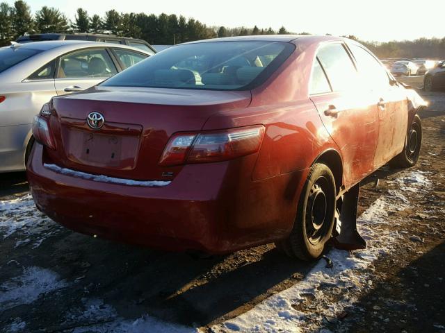 4T1BE46K07U007751 - 2007 TOYOTA CAMRY NEW RED photo 4