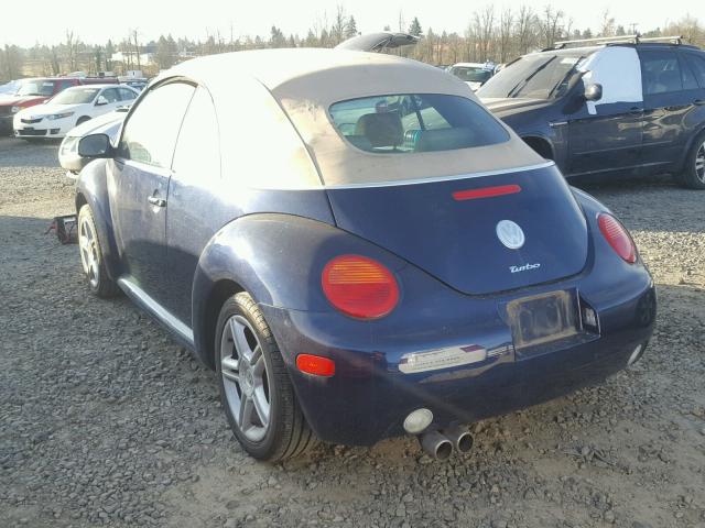 3VWCD31Y05M361544 - 2005 VOLKSWAGEN NEW BEETLE BLUE photo 3