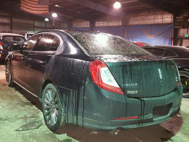 1LNHL9EK7DG604646 - 2013 LINCOLN MKS BLACK photo 3