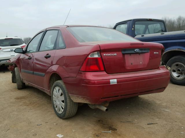 1FAFP34N25W244479 - 2005 FORD FOCUS ZX4 RED photo 3