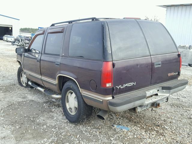 1GKEK13R3VJ741006 - 1997 GMC YUKON MAROON photo 3