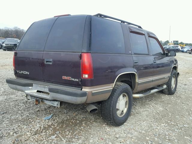 1GKEK13R3VJ741006 - 1997 GMC YUKON MAROON photo 4