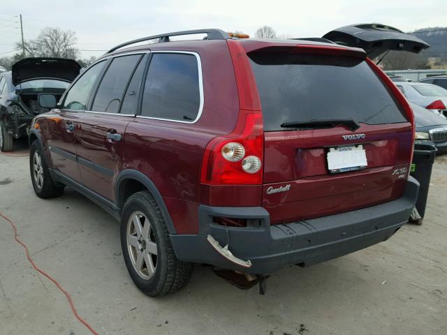 YV1CZ59H031004082 - 2003 VOLVO XC90 MAROON photo 3