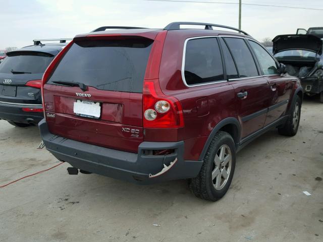 YV1CZ59H031004082 - 2003 VOLVO XC90 MAROON photo 4