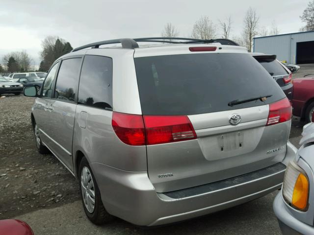 5TDZA23C74S019458 - 2003 TOYOTA SIENNA CE SILVER photo 3