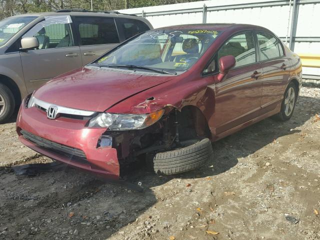 2HGFA16988H532267 - 2008 HONDA CIVIC EXL BURGUNDY photo 2