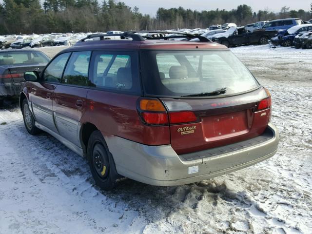 4S3BH686X37612778 - 2003 SUBARU LEGACY OUT RED photo 3