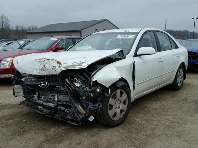 5NPET46C77H250371 - 2007 HYUNDAI SONATA GLS WHITE photo 2