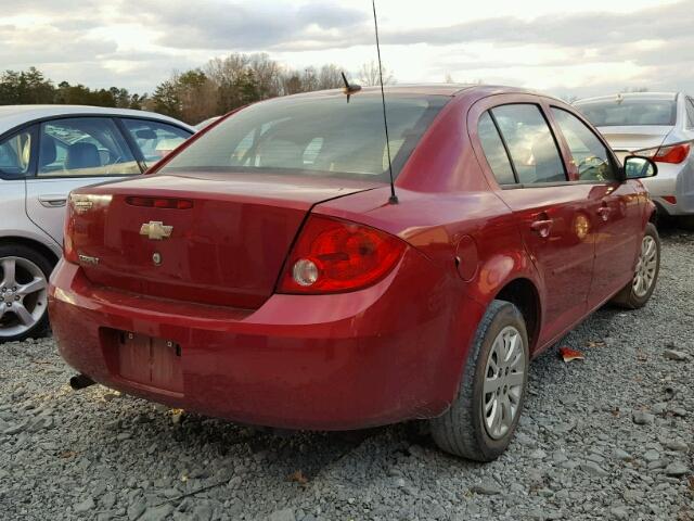 1G1AB5F55A7161850 - 2010 CHEVROLET COBALT LS RED photo 4