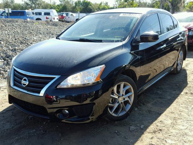 3N1AB7APXDL683257 - 2013 NISSAN SENTRA S BLACK photo 2