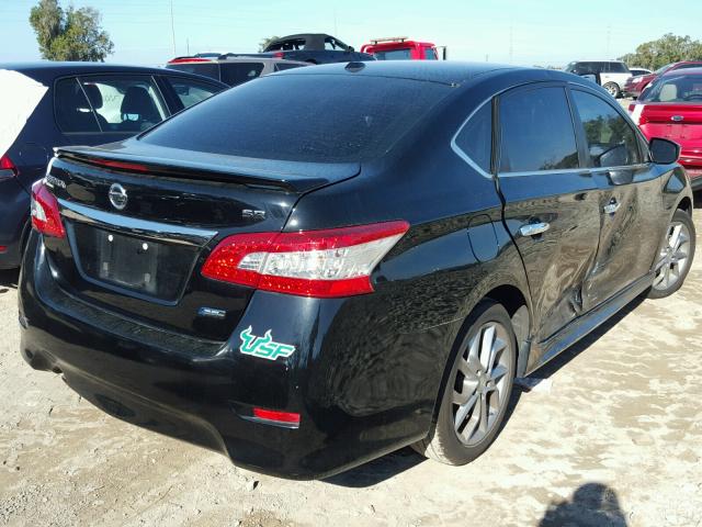 3N1AB7APXDL683257 - 2013 NISSAN SENTRA S BLACK photo 4