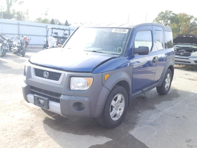 5J6YH28574L022681 - 2004 HONDA ELEMENT EX BLUE photo 2