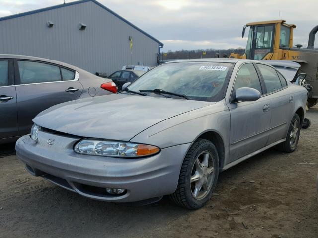 1G3NF52EXYC331494 - 2000 OLDSMOBILE ALERO GLS SILVER photo 2