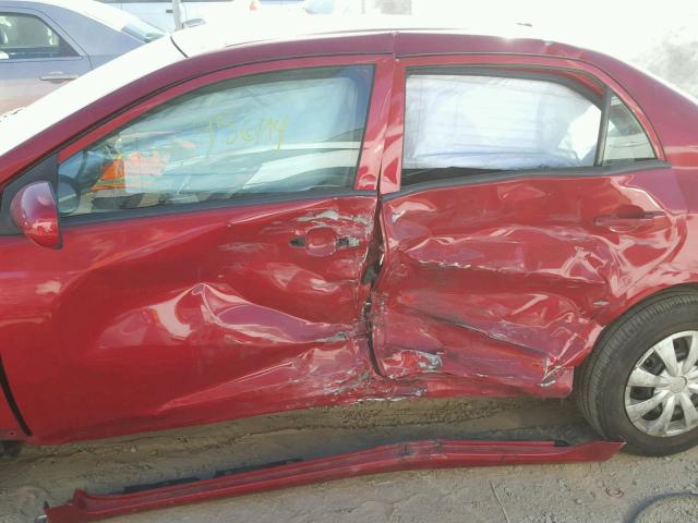 1NXBU4EE9AZ306063 - 2010 TOYOTA COROLLA BA RED photo 10