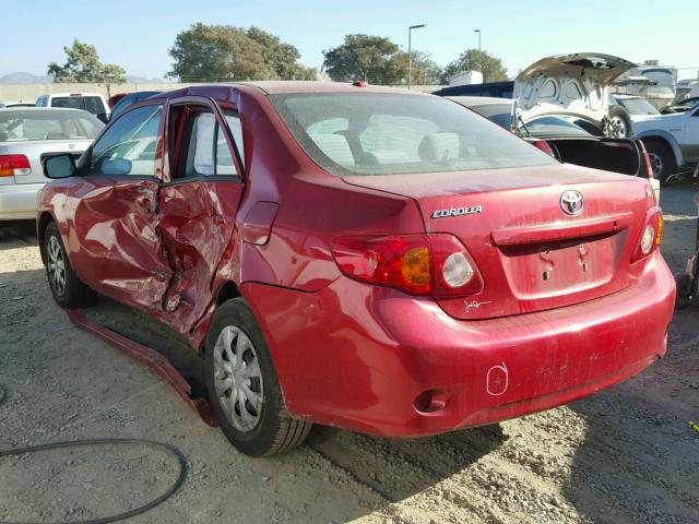 1NXBU4EE9AZ306063 - 2010 TOYOTA COROLLA BA RED photo 3