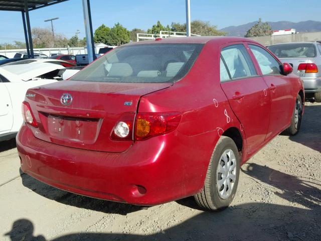 1NXBU4EE9AZ306063 - 2010 TOYOTA COROLLA BA RED photo 4