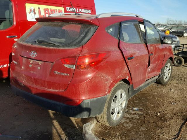 KM8JT3AB3BU160197 - 2011 HYUNDAI TUCSON GL RED photo 4