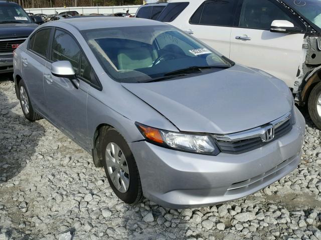 19XFB2F59CE034162 - 2012 HONDA CIVIC LX SILVER photo 1