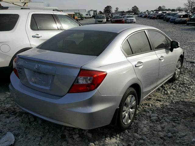 19XFB2F59CE034162 - 2012 HONDA CIVIC LX SILVER photo 4