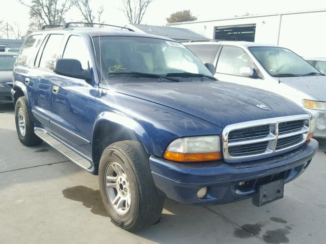 1B8HS58N42F170304 - 2002 DODGE DURANGO SL BLUE photo 1