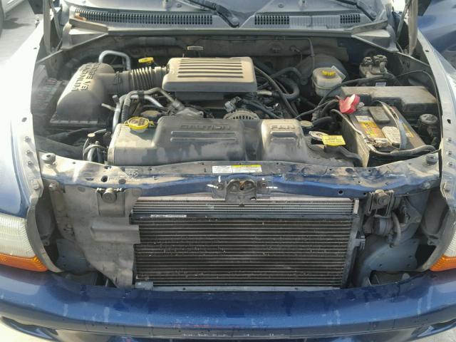 1B8HS58N42F170304 - 2002 DODGE DURANGO SL BLUE photo 7