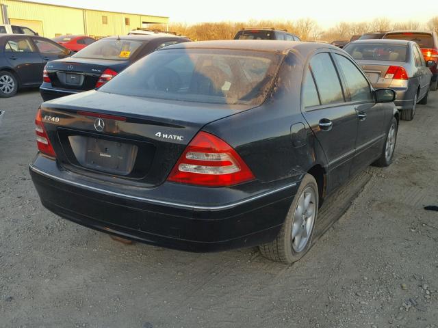 WDBRF81J63F378447 - 2003 MERCEDES-BENZ C 240 4MAT BLACK photo 4