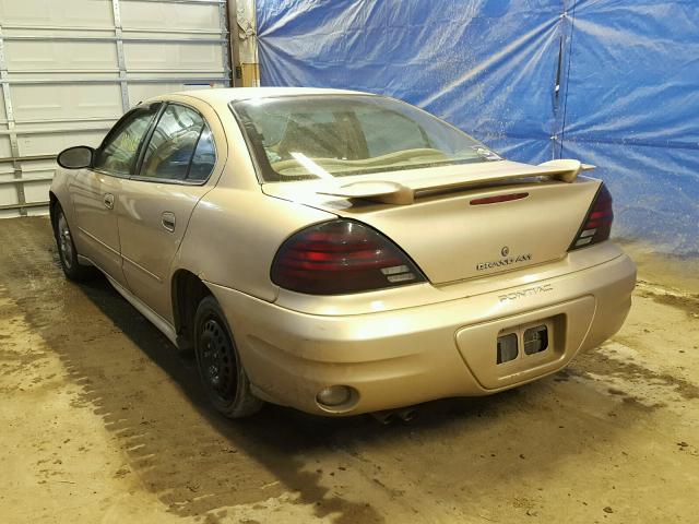 1G2NE52E85M110022 - 2005 PONTIAC GRAND AM S 金色 照片 3