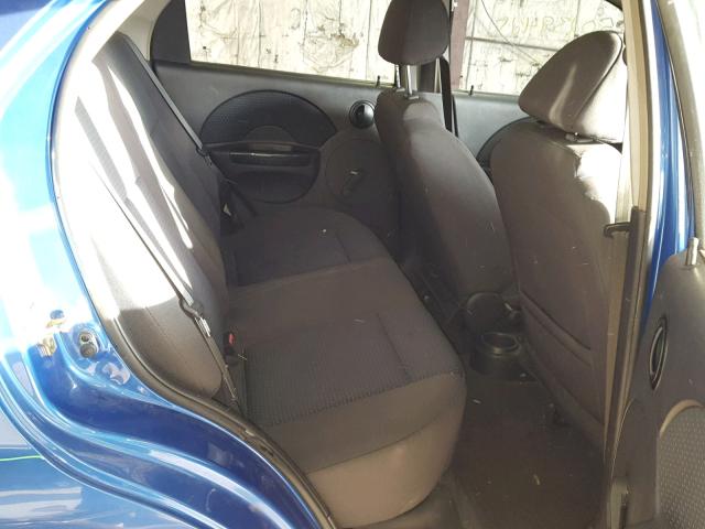 KL1TD56696B556709 - 2006 CHEVROLET AVEO BASE Կապույտ լուսանկար 6