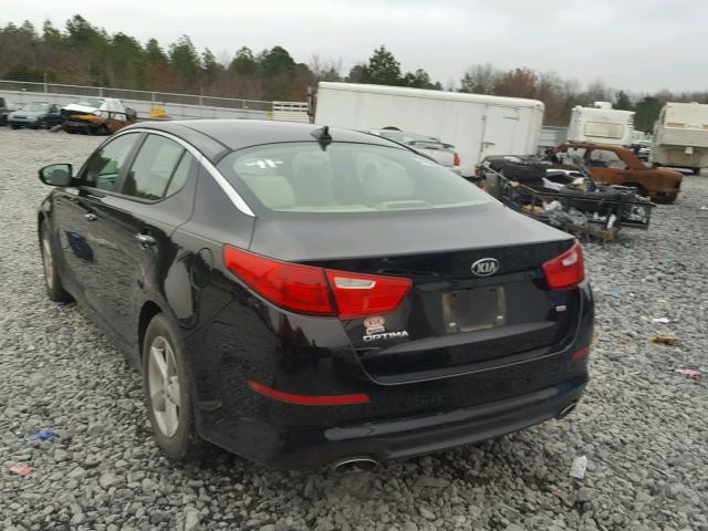 5XXGM4A7XFG401780 - 2015 KIA OPTIMA LX BLACK photo 3