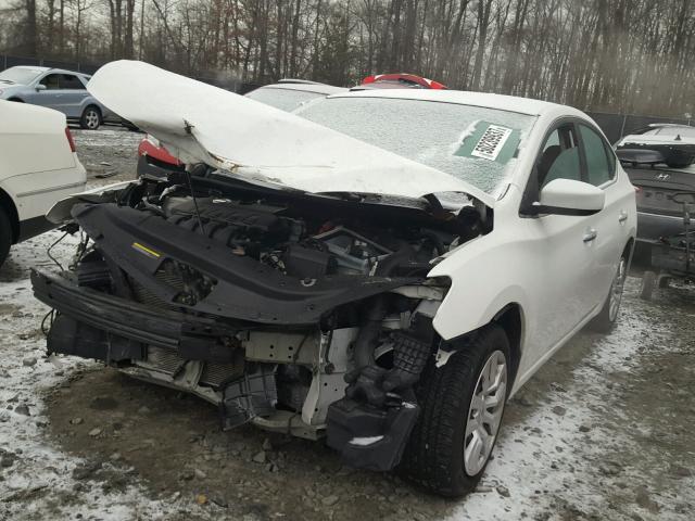 3N1AB7AP0DL564004 - 2013 NISSAN SENTRA S WHITE photo 2