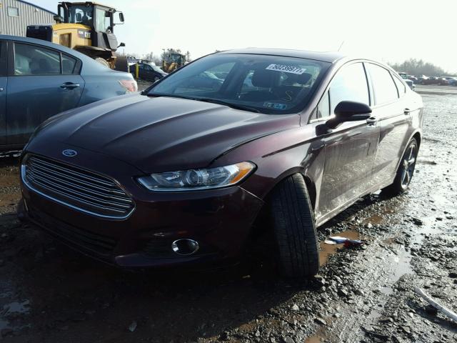 3FA6P0H97DR187967 - 2013 FORD FUSION SE BURGUNDY photo 2