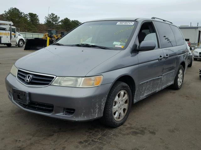 2HKRL186X2H544055 - 2002 HONDA ODYSSEY EX GRAY photo 2